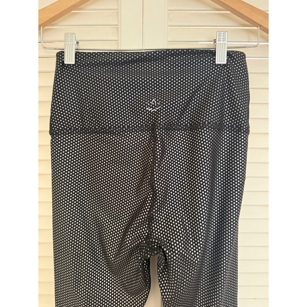 Beyond Yoga Black Silver Polka Dot High Rise Leggings Medium Athleisure Retro - Picture 4 of 6